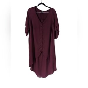 Torrid Burgundy High Low Dress